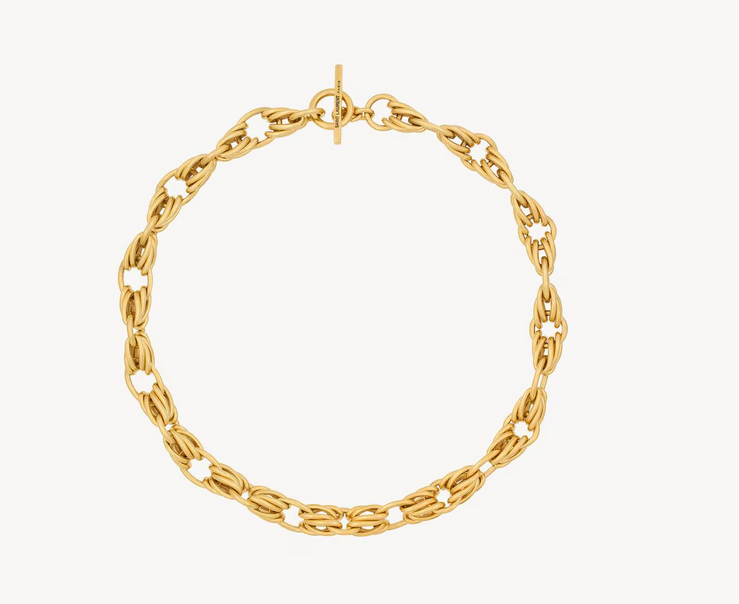 YSL rope chain necklace in metal gold